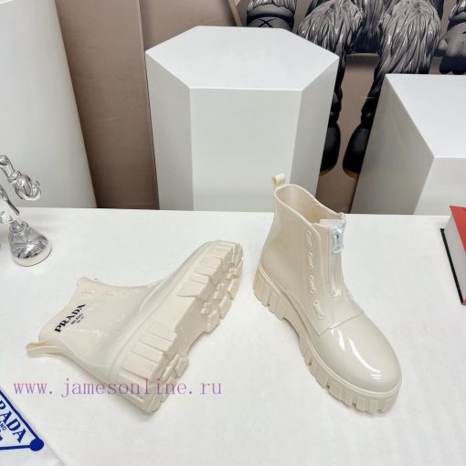 Top tierPrada 24vs Spring Latest Hot SeriesRound toe thick soled rain bootsNumerous internettr8g9qkq - Image 10
