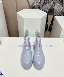 Top tierPrada 24vs Spring Latest Hot SeriesRound toe thick soled rain bootsNumerous internetileiknzh