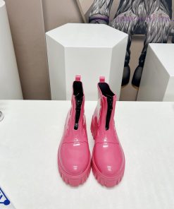 Top tierPrada 24vs Spring Latest Hot SeriesRound toe thick soled rain bootsNumerous internet5a21d33e