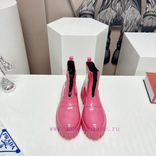 Top tierPrada 24vs Spring Latest Hot SeriesRound toe thick soled rain bootsNumerous internet5a21d33e - Image 2
