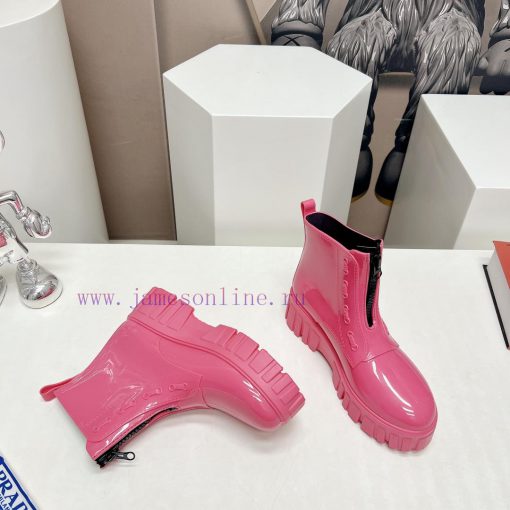 Top tierPrada 24vs Spring Latest Hot SeriesRound toe thick soled rain bootsNumerous internet5a21d33e - Image 8