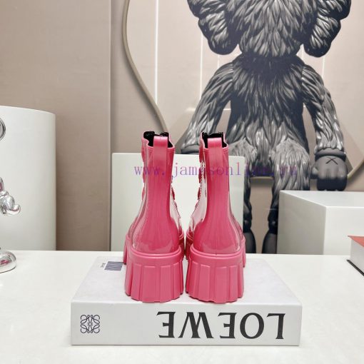 Top tierPrada 24vs Spring Latest Hot SeriesRound toe thick soled rain bootsNumerous internet5a21d33e - Image 9