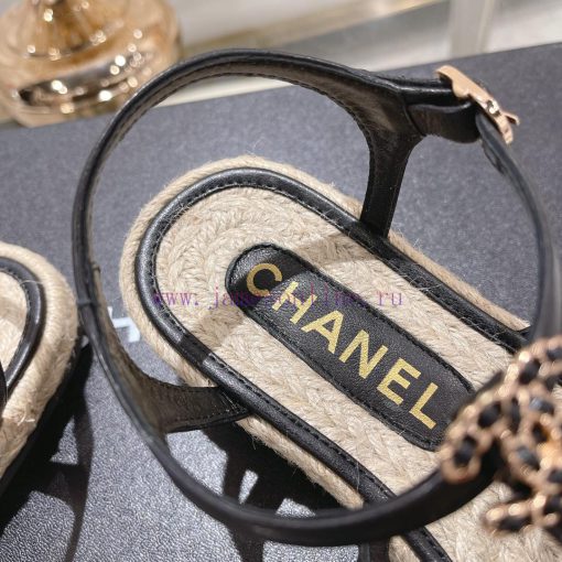 Chanel | Chanel 24c Spring/Summer New ProductsHemp rope double C-chain Roman sandalsThe blocvdouhmfv - Image 8