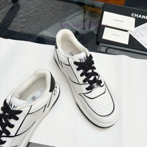 Chanel 2024 Full skin panda color matching white shoes, casual sports shoes, skateboard shoeslz5be4l - Image 8