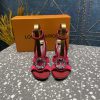LV Diamond Button High Heel Sandals Donkey Home Series launches the highest end color eleganj6p8ffnc
