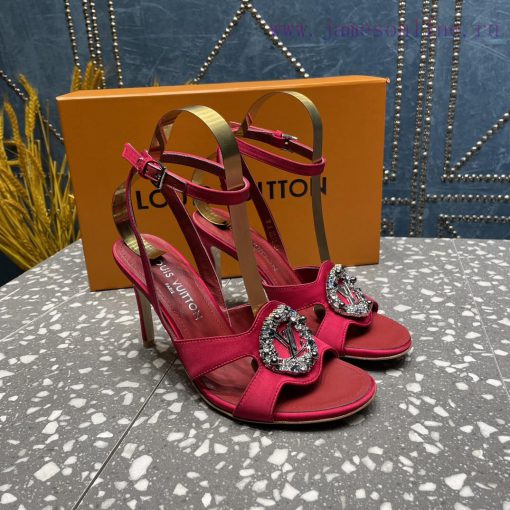 LV Diamond Button High Heel Sandals Donkey Home Series launches the highest end color eleganj6p8ffnc - Image 3