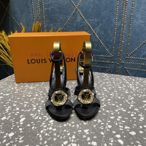 LV Diamond Button High Heel Sandals Donkey Home Series launches the highest end color eleganrtm7z8ra - Image 2