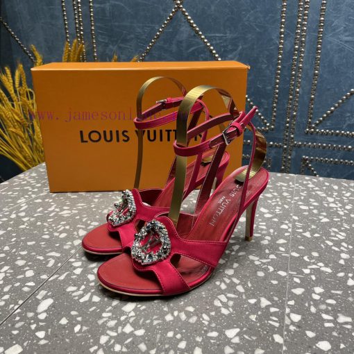 LV Diamond Button High Heel Sandals Donkey Home Series launches the highest end color eleganj6p8ffnc - Image 4