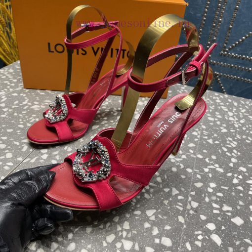 LV Diamond Button High Heel Sandals Donkey Home Series launches the highest end color eleganj6p8ffnc - Image 6