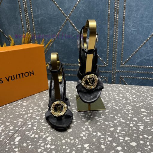 LV Diamond Button High Heel Sandals Donkey Home Series launches the highest end color eleganrtm7z8ra - Image 9
