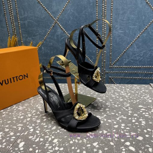 LV Diamond Button High Heel Sandals Donkey Home Series launches the highest end color eleganrtm7z8ra - Image 10
