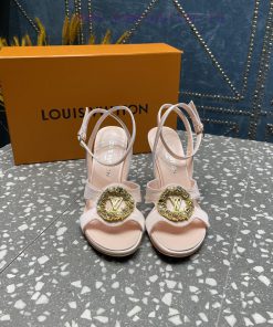 LV Diamond Button High Heel Sandals Donkey Home Series launches the highest end color eleganq84qgulo