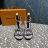 LV Diamond Button High Heel Sandals Donkey Home Series launches the highest end color eleganq0pr83iw