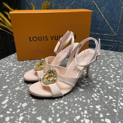 LV Diamond Button High Heel Sandals Donkey Home Series launches the highest end color eleganq84qgulo - Image 4