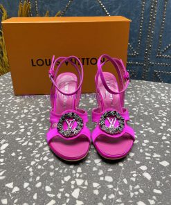 LV Diamond Button High Heel Sandals Donkey Home Series launches the highest end color eleganml3uf74x