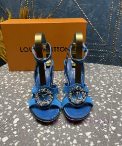 LV Diamond Button High Heel Sandals Donkey Home Series launches the highest end color eleganxpx9l5at