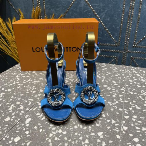 LV Diamond Button High Heel Sandals Donkey Home Series launches the highest end color eleganxpx9l5at - Image 2