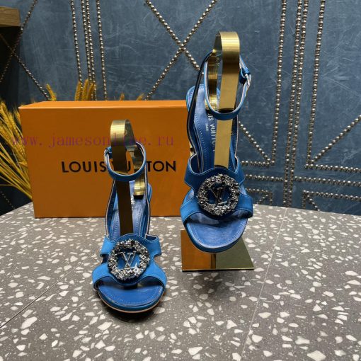 LV Diamond Button High Heel Sandals Donkey Home Series launches the highest end color eleganxpx9l5at - Image 8