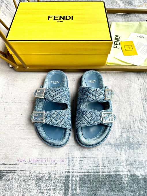 FENDI's latest bestseller is a double button flat slipper with FF decorative buckle. It is mydniythx - Image 3