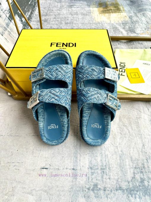 FENDI's latest bestseller is a double button flat slipper with FF decorative buckle. It is mydniythx - Image 5