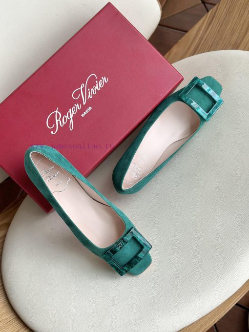 Amber buckle, high-quality produced in Dongguan, suede jade color,As a must-have shoe brand 40oecuy1 - Image 6