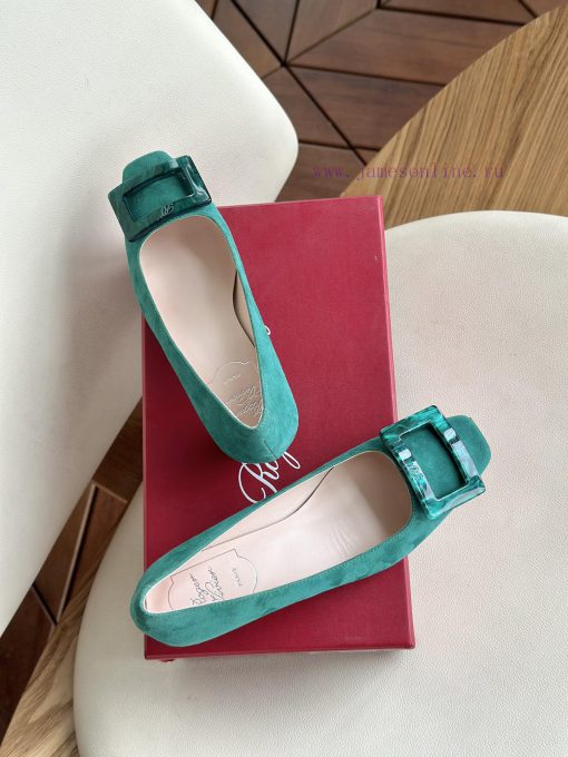 Amber buckle, high-quality produced in Dongguan, suede jade color,As a must-have shoe brand 40oecuy1 - Image 7