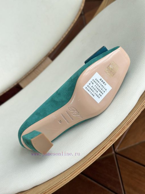 Amber buckle, high-quality produced in Dongguan, suede jade color,As a must-have shoe brand 40oecuy1 - Image 9