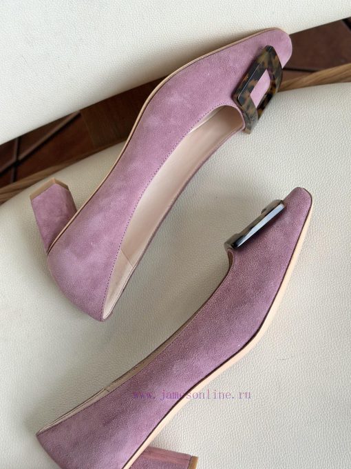Amber buckle, high-quality produced in Dongguan, suede pink purple,As a must-have shoe brandvq0ce8r4 - Image 8