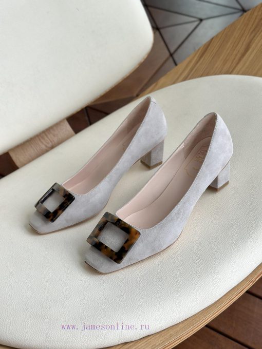 Amber buckle, high-quality produced in Dongguan, suede gray,As a must-have shoe brand for woof8cxbay - Image 4