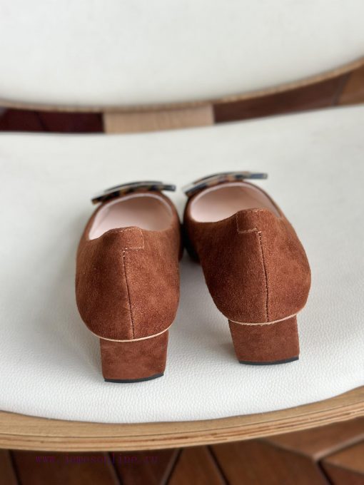 Amber buckle, high-quality produced in Dongguan, suede coffee color,As a must-have shoe bran6wijf69a - Image 10