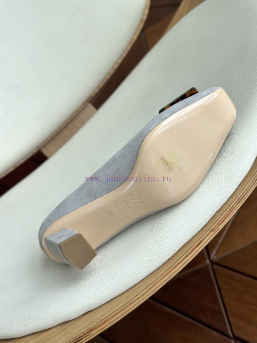 Amber buckle, high-quality produced in Dongguan, suede gray,As a must-have shoe brand for woof8cxbay - Image 9