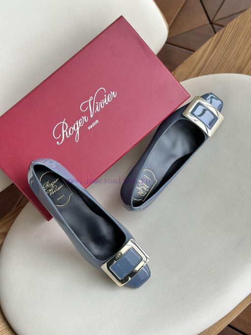 Dongguan produced high-quality, classic square buckle, blue cowhide paint,As a must-have sho1t3gmqtf - Image 6