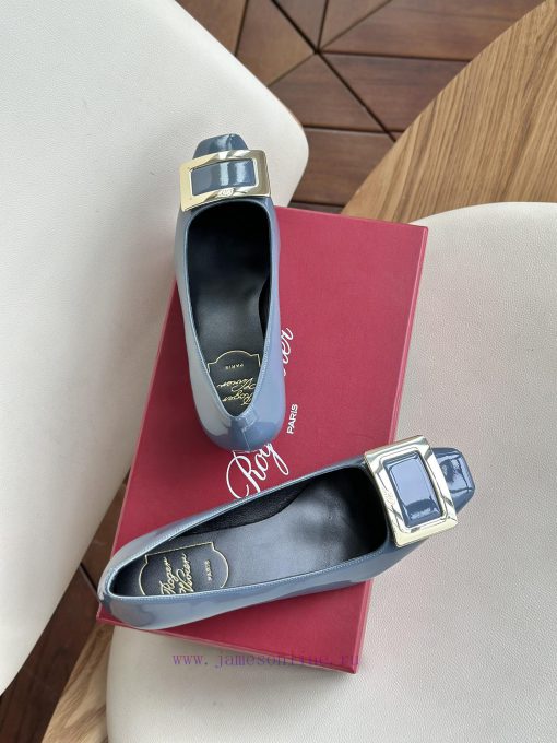 Dongguan produced high-quality, classic square buckle, blue cowhide paint,As a must-have sho1t3gmqtf - Image 7