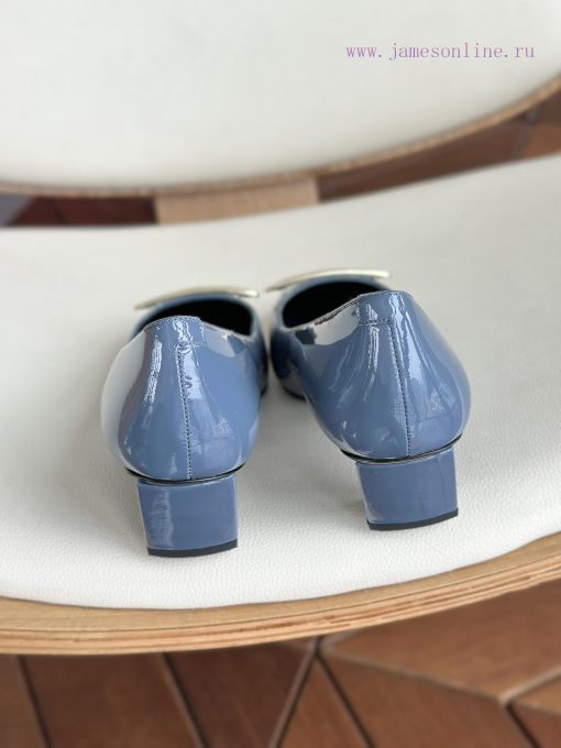 Dongguan produced high-quality, classic square buckle, blue cowhide paint,As a must-have sho1t3gmqtf - Image 10