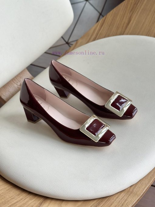 Dongguan produced high-quality, classic square buckle, wine red cowhide leather,As a must-ha8z7jdkb8 - Image 3