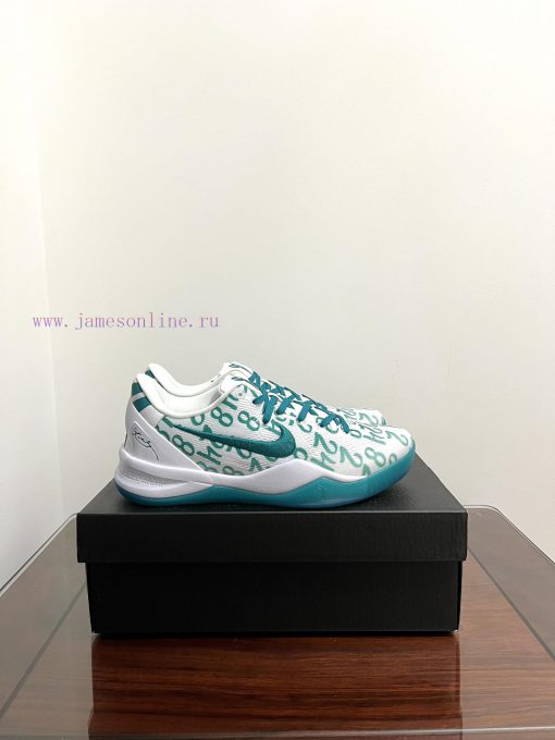 Real shot of the Nike Kobe 8 Protro "Aqua" featuring a mesh upper and eye-catching repeatinge50cqsc9 - Image 3