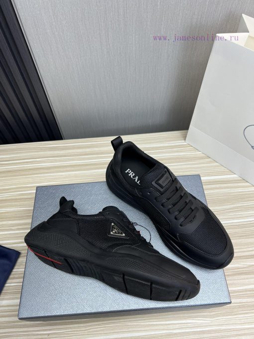 Prada's best-selling men's shoes,Imported cowhide stitched comfortable mesh fabric,Imported 29giaqbu - Image 8