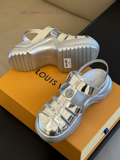 Top qualityL... V Retro Sports Sandals New ProductLacquer leather upper, sheepskin lining, f46qgz5rd - Image 6