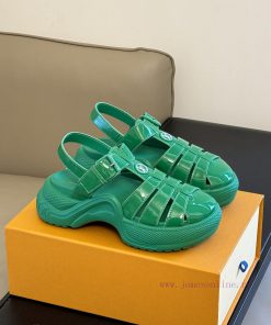 Top qualityL... V Retro Sports Sandals New ProductLacquer leather upper, sheepskin lining, fpynfdtzb