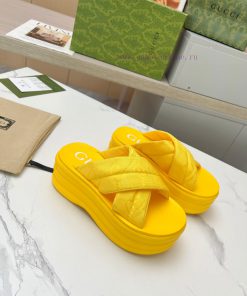 ️Gucci GG Waterproof Platform Thick Bottom Slippers Leg Boosting Artifact Original 11 Restor0iph4k4k