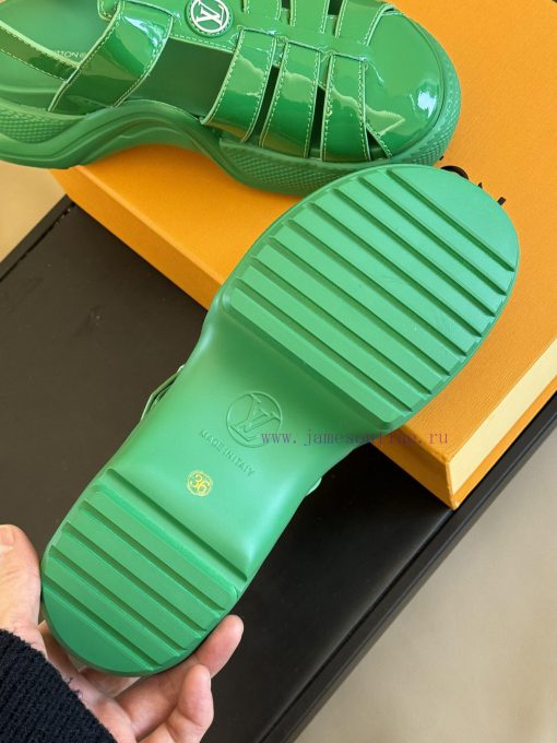 Top qualityL... V Retro Sports Sandals New ProductLacquer leather upper, sheepskin lining, fpynfdtzb - Image 10