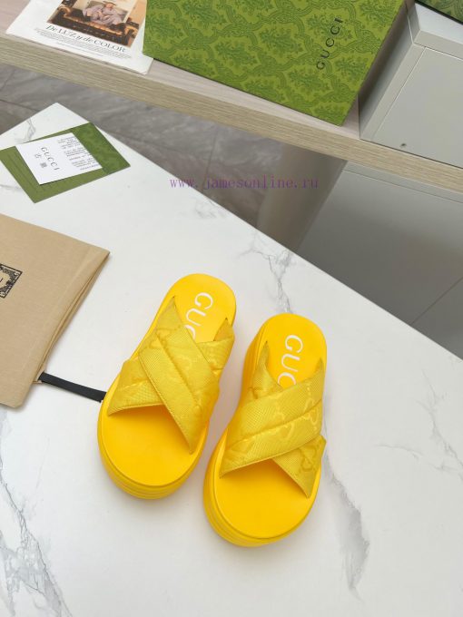 ️Gucci GG Waterproof Platform Thick Bottom Slippers Leg Boosting Artifact Original 11 Restor0iph4k4k - Image 3