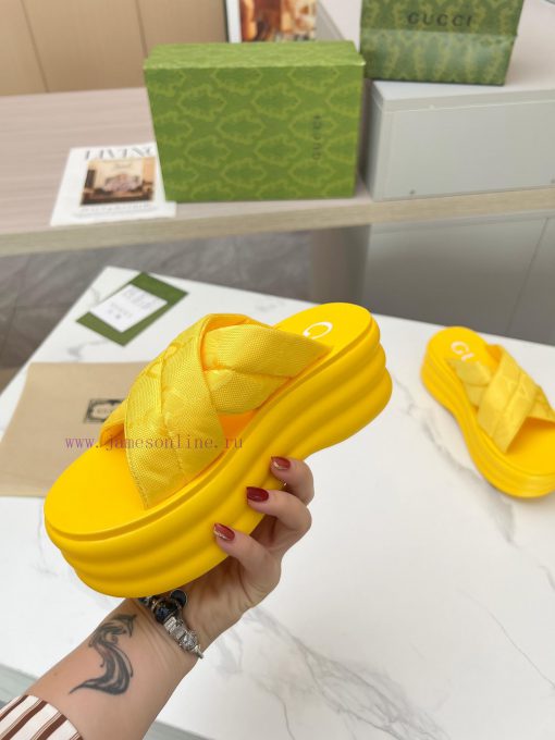 ️Gucci GG Waterproof Platform Thick Bottom Slippers Leg Boosting Artifact Original 11 Restor0iph4k4k - Image 5