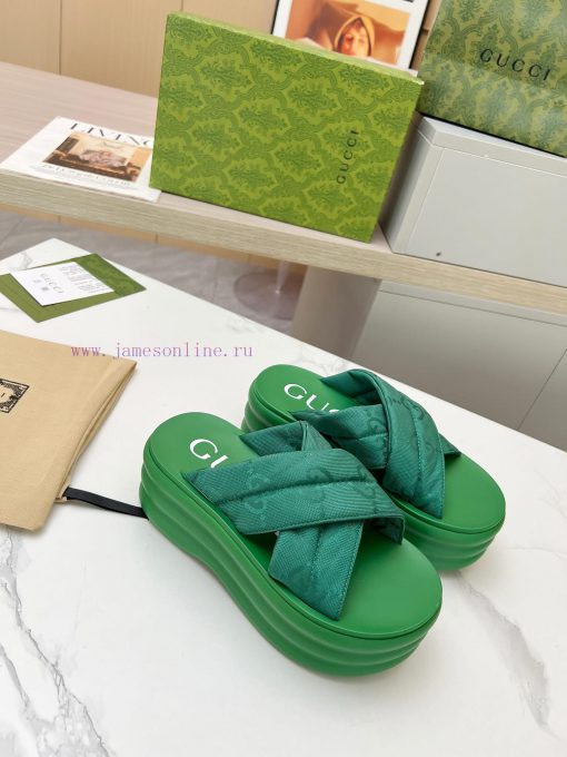 ️Gucci GG Waterproof Platform Thick Bottom Slippers Leg Boosting Artifact Original 11 Restorkdtyrbl1 - Image 2