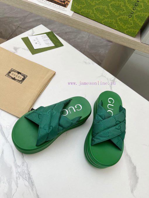 ️Gucci GG Waterproof Platform Thick Bottom Slippers Leg Boosting Artifact Original 11 Restorkdtyrbl1 - Image 3