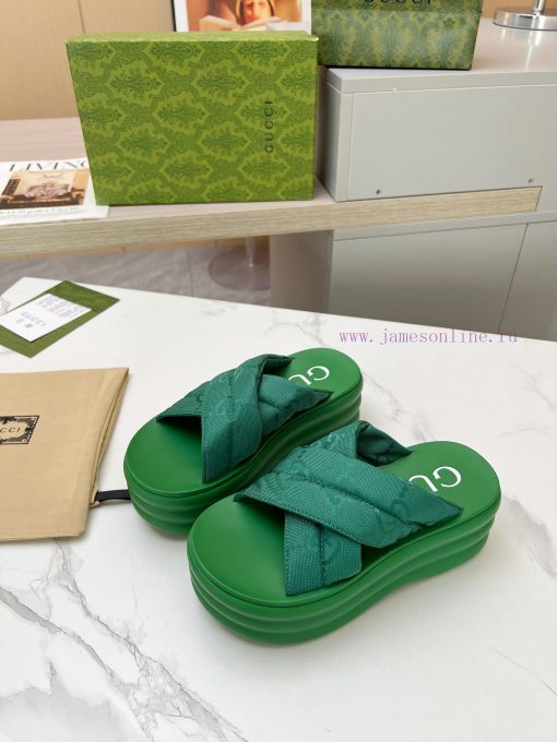 ️Gucci GG Waterproof Platform Thick Bottom Slippers Leg Boosting Artifact Original 11 Restorkdtyrbl1 - Image 4