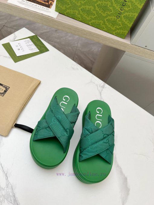 ️Gucci GG Waterproof Platform Thick Bottom Slippers Leg Boosting Artifact Original 11 Restorkdtyrbl1 - Image 5