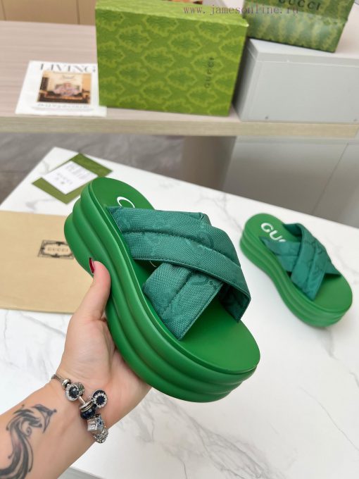 ️Gucci GG Waterproof Platform Thick Bottom Slippers Leg Boosting Artifact Original 11 Restorkdtyrbl1 - Image 7