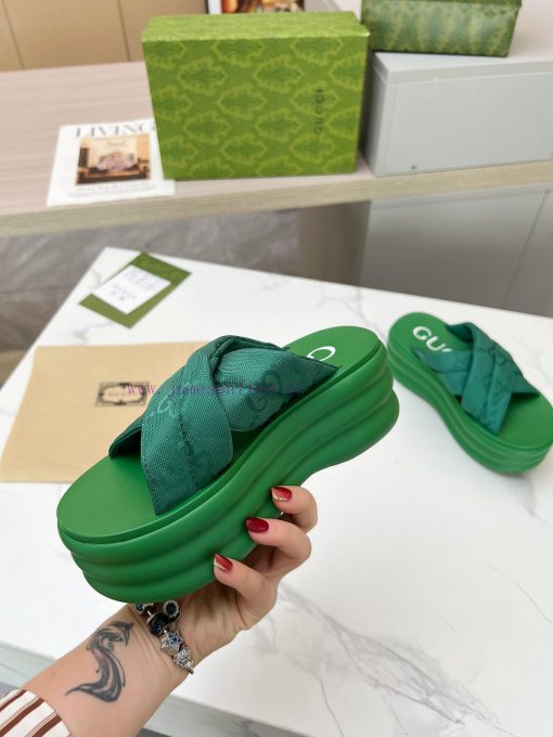 ️Gucci GG Waterproof Platform Thick Bottom Slippers Leg Boosting Artifact Original 11 Restorkdtyrbl1 - Image 8