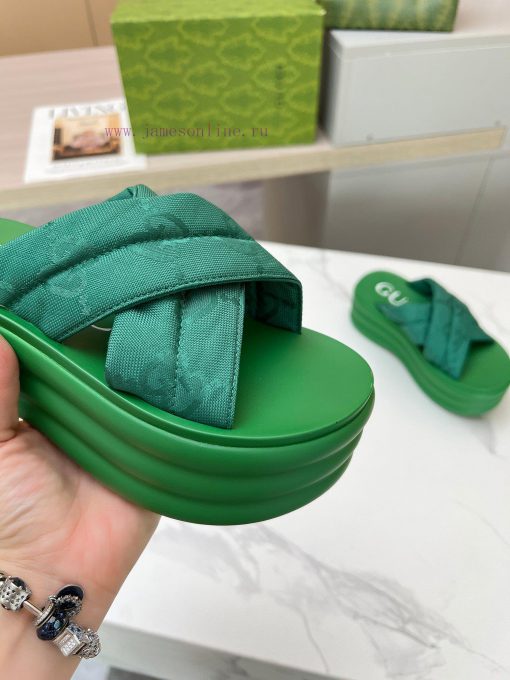 ️Gucci GG Waterproof Platform Thick Bottom Slippers Leg Boosting Artifact Original 11 Restorkdtyrbl1 - Image 9